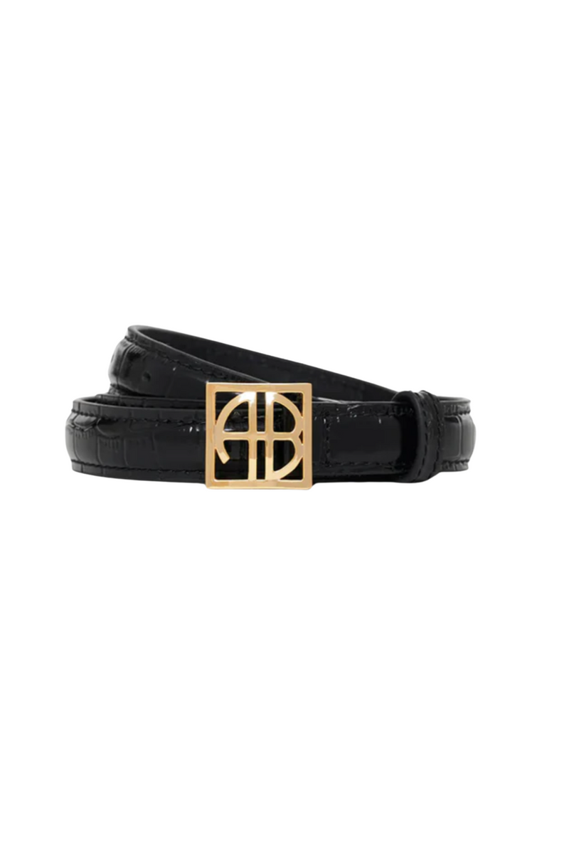 Anine Bing - Bælte - Black - Monogram