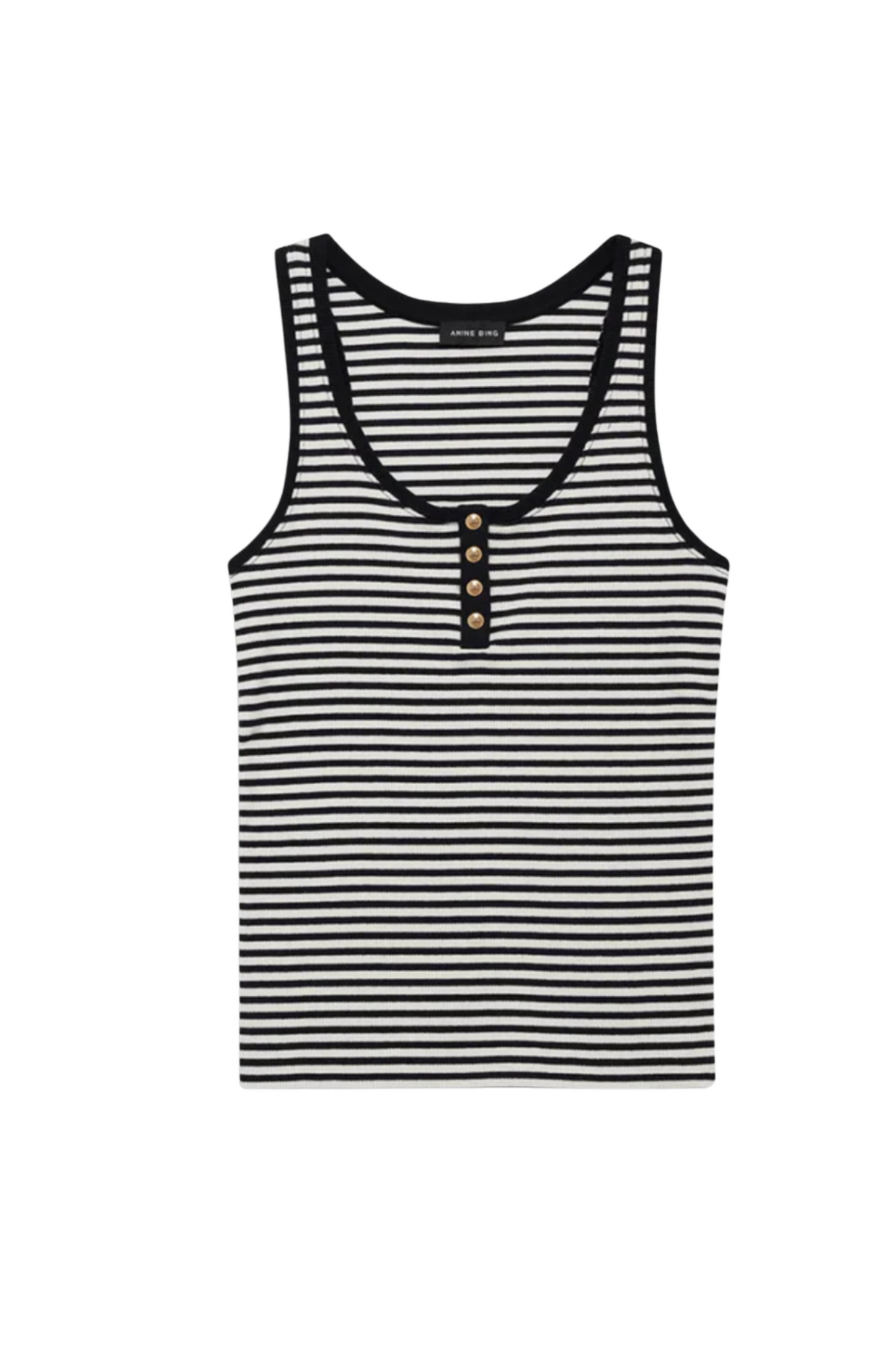 Anine Bing - Tank top - Black/Creme - Alessia