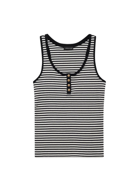 Anine Bing - Tank top - Black/Creme - Alessia