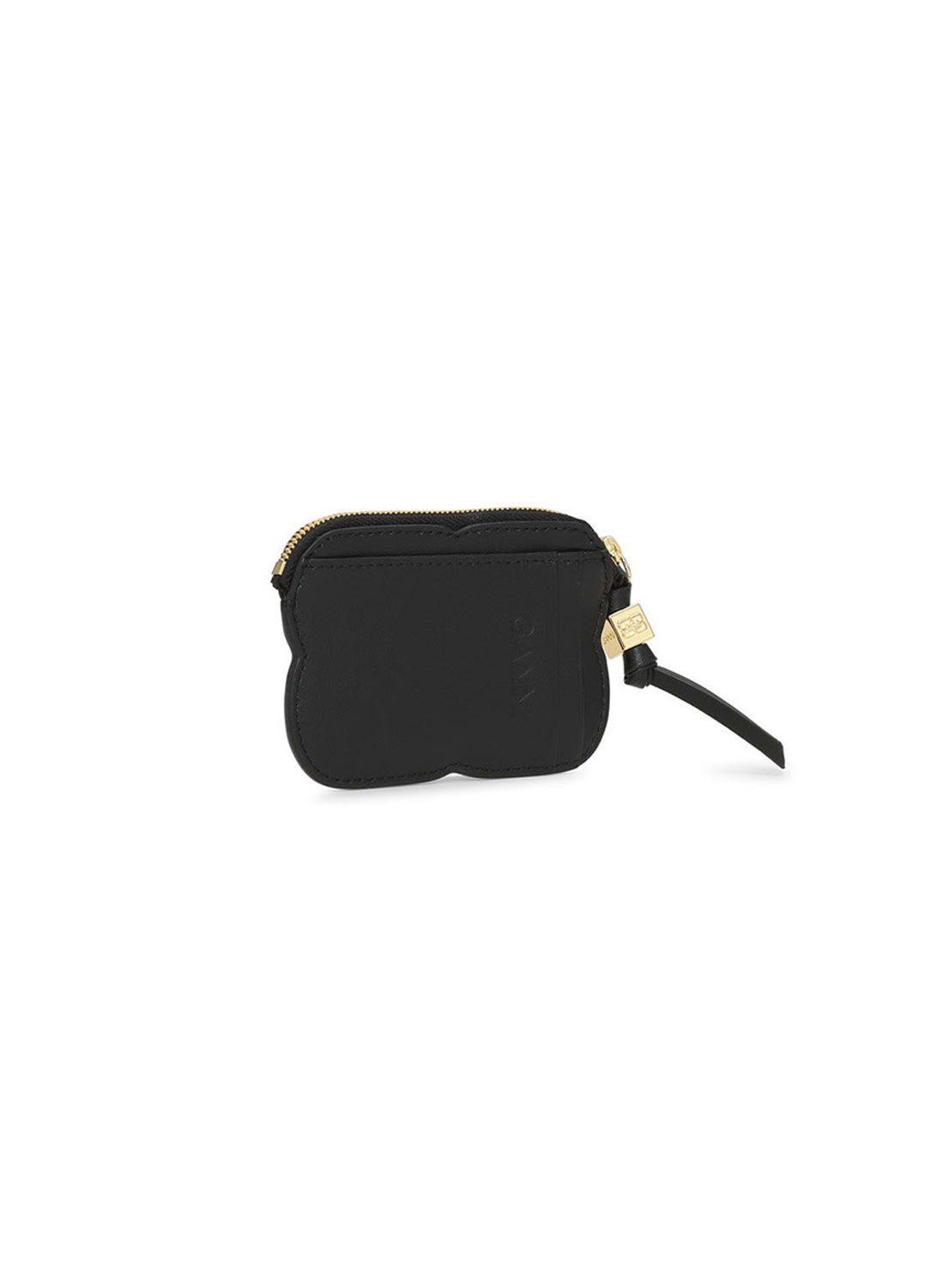 Ganni Bou Compact Zipped Wallet Black