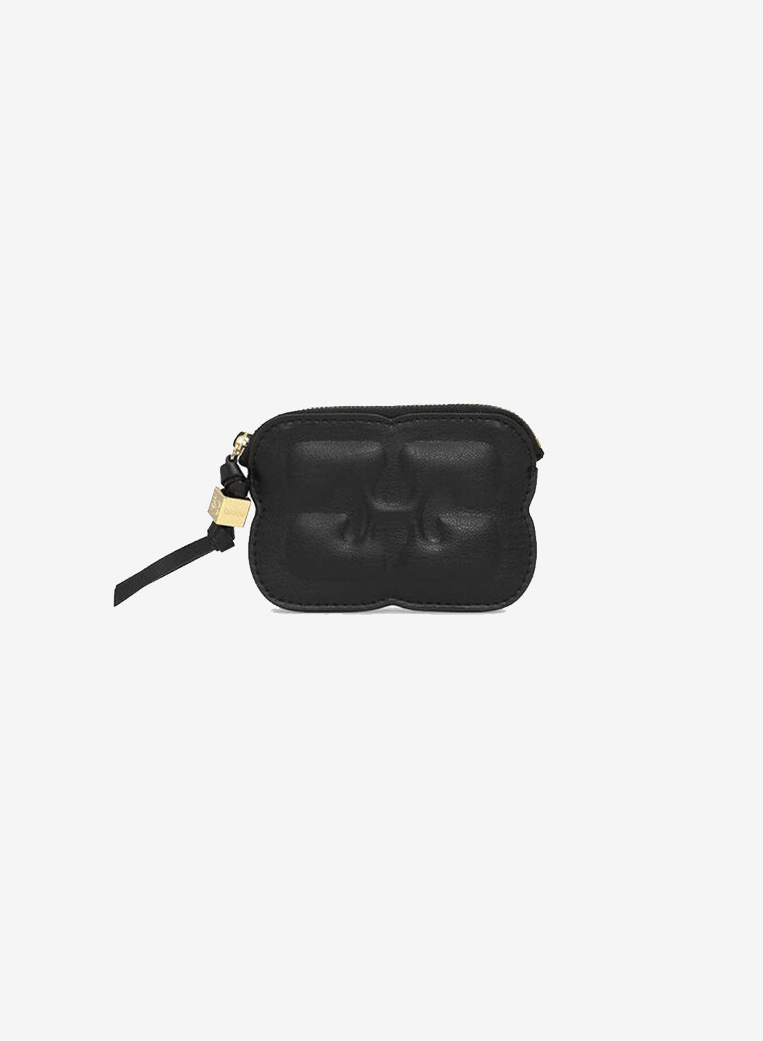 Ganni Bou Compact Zipped Wallet Black