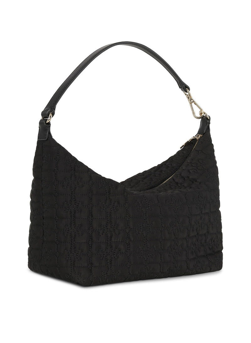 Ganni Butterfly Medium Pouch Satin Black