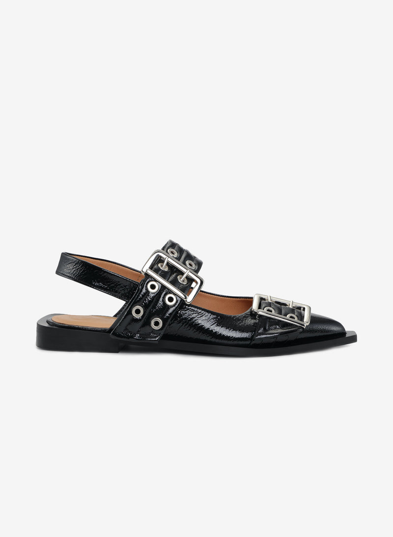 Ganni - Ballerina - Black - Naplack