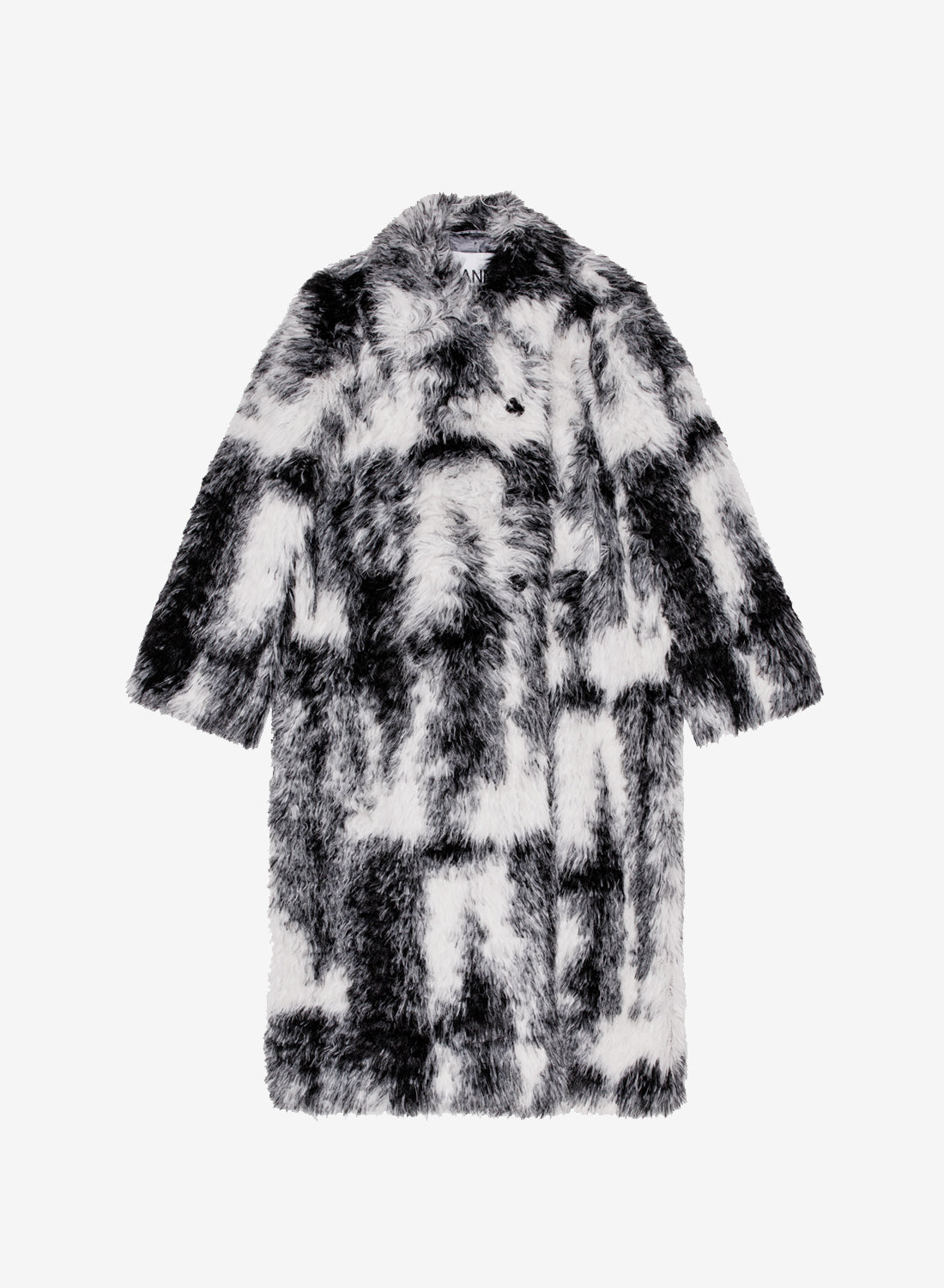 Ganni Faux Fur Coat Black