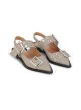 Ganni Feminie Buckle Ballerina Naplack