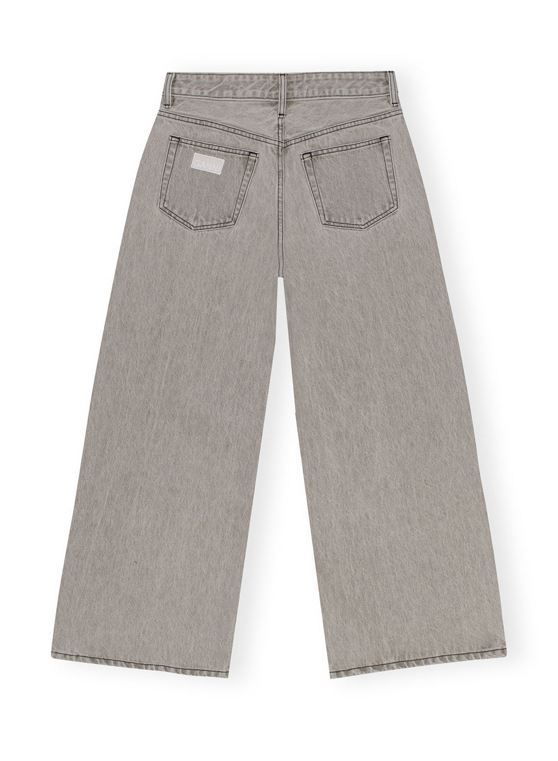 Ganni Future Denim Wide Jeans Gray Quill