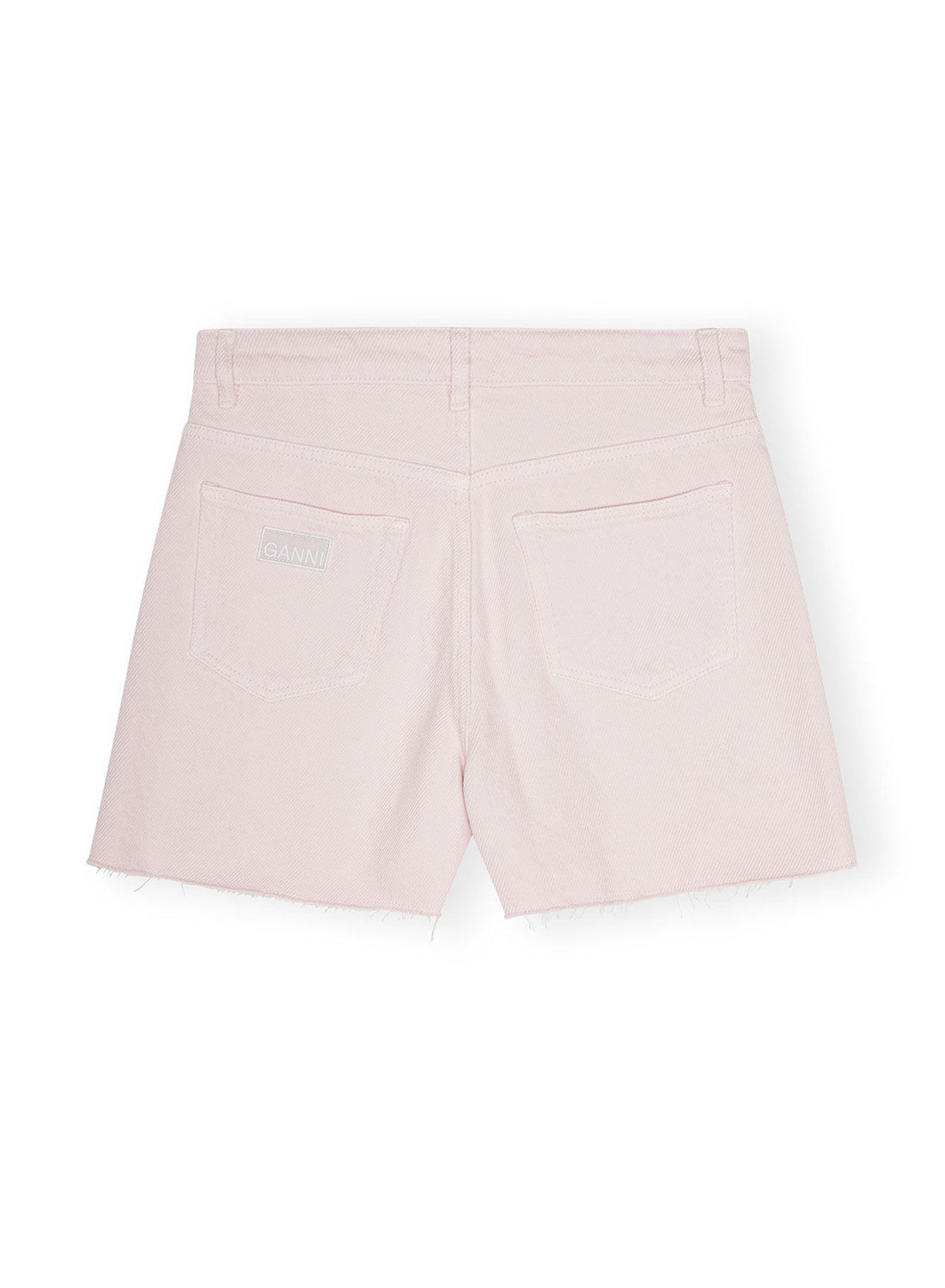 Ganni Overdyed Heavy Denim Shorts Mauve Chalk