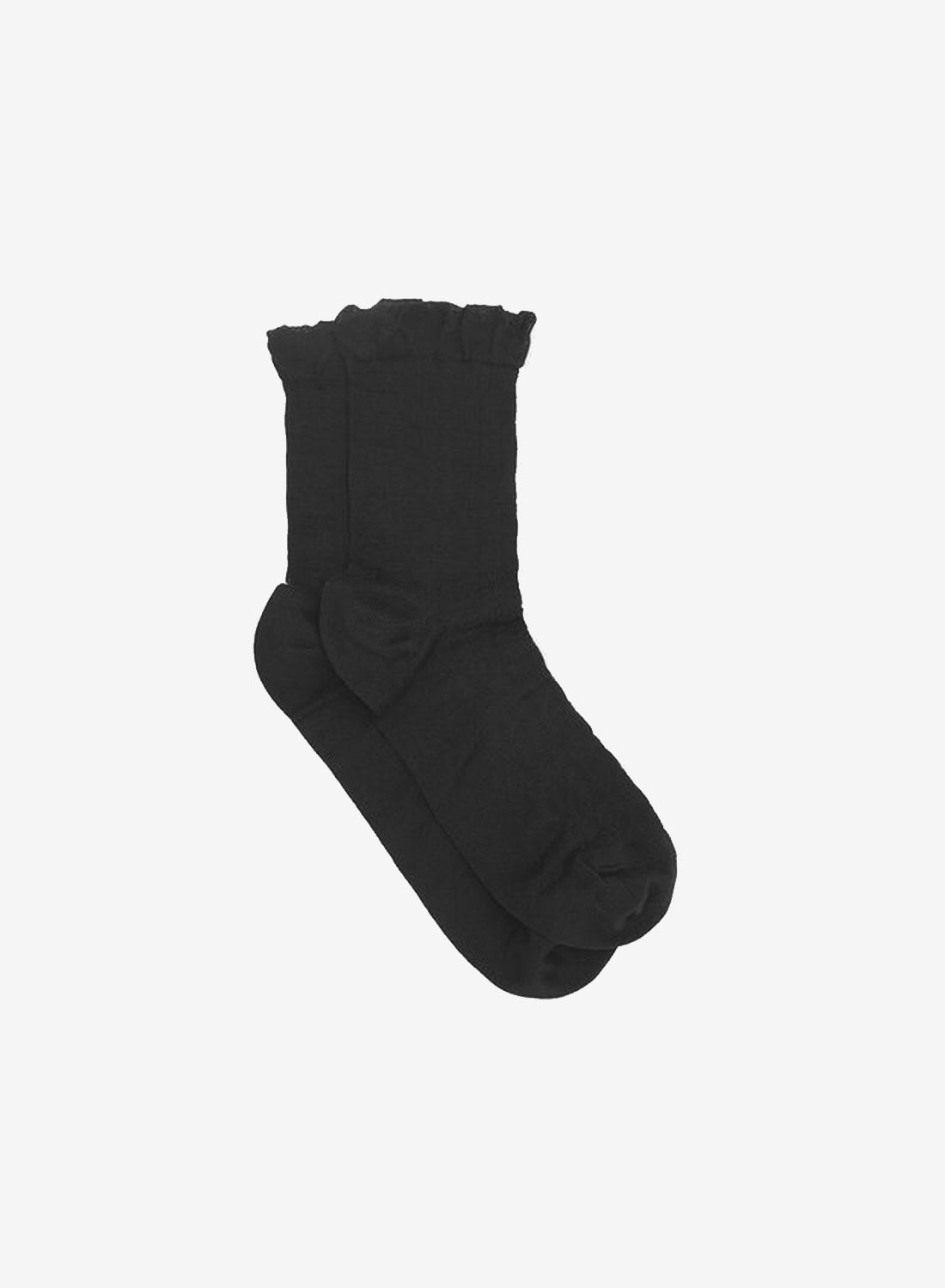 Ganni Short Ruffle Socks Black