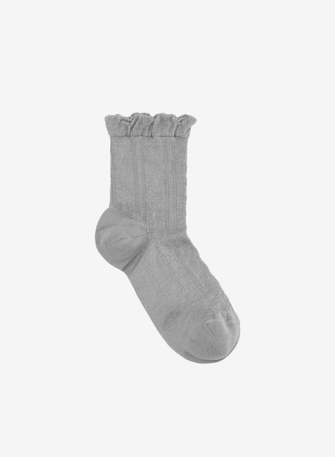 Ganni Short Ruffle Socks Frost Gray