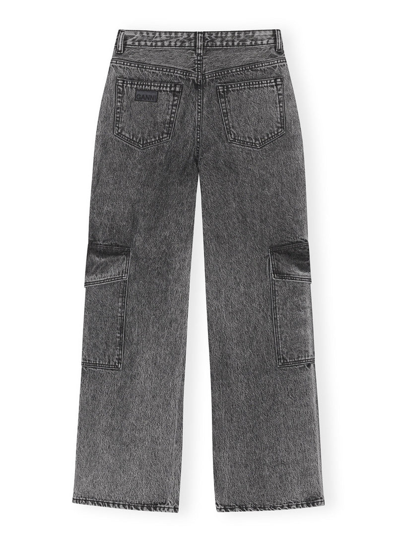 Ganni Snow Washed Denim Angi Black Washed