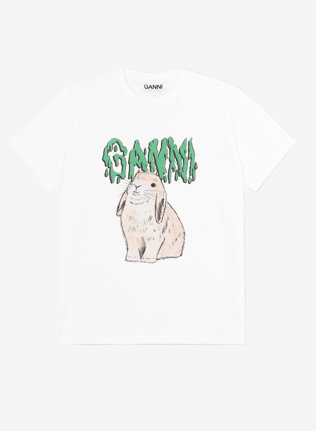 Ganni T-shirt Bunny Bright White