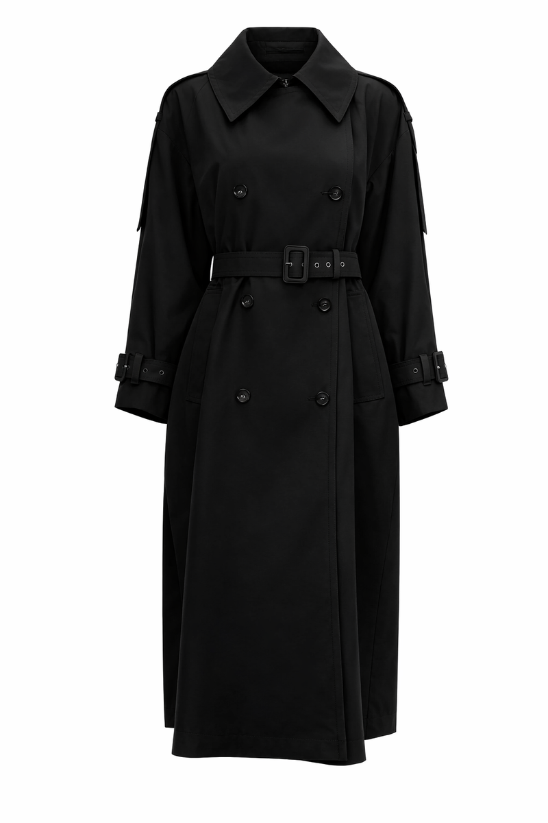 Sportmax - Trenchcoat - Sort - Gocce