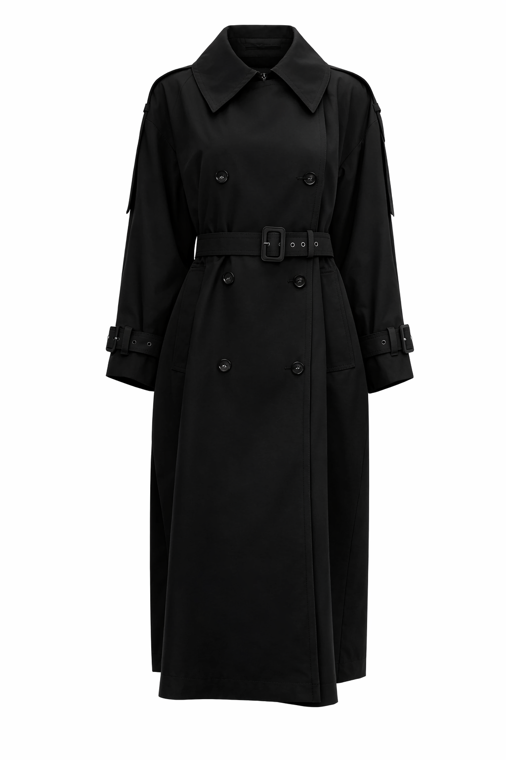Sportmax - Trenchcoat - Sort - Gocce