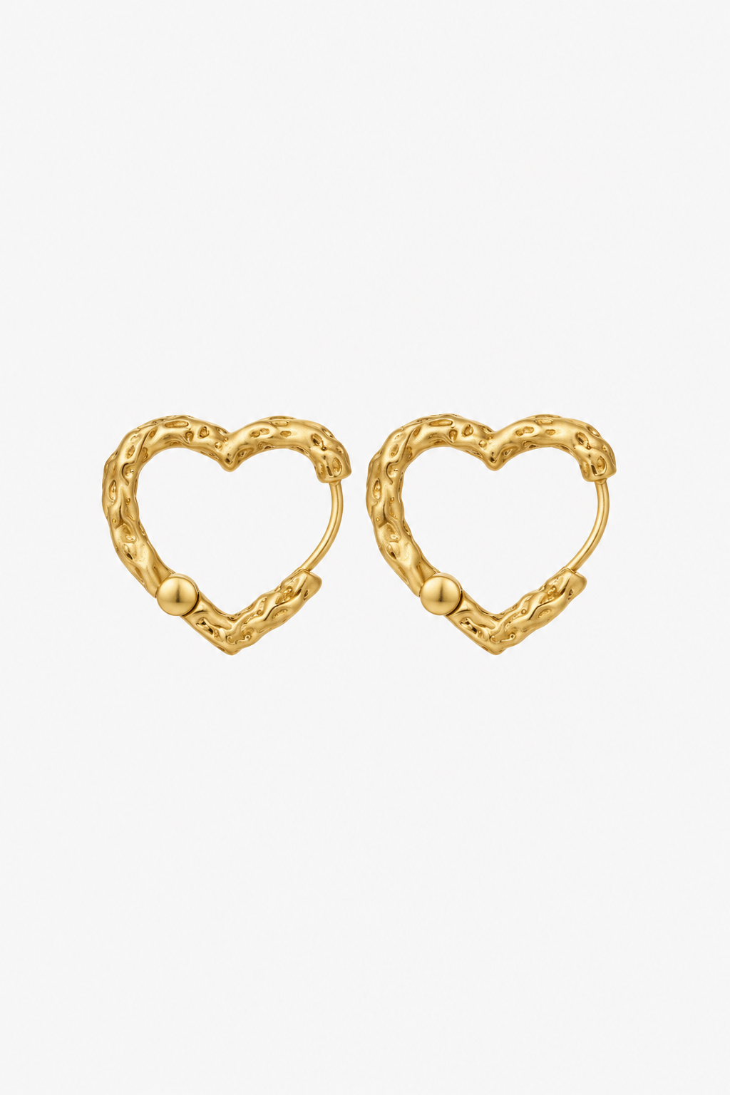 Hjerte hoops med rustik finish