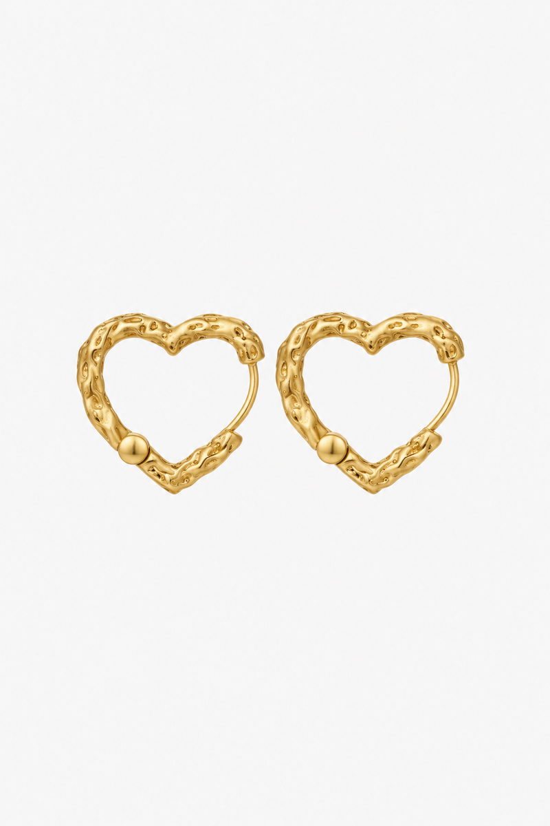 Hjerte hoops med rustik finish
