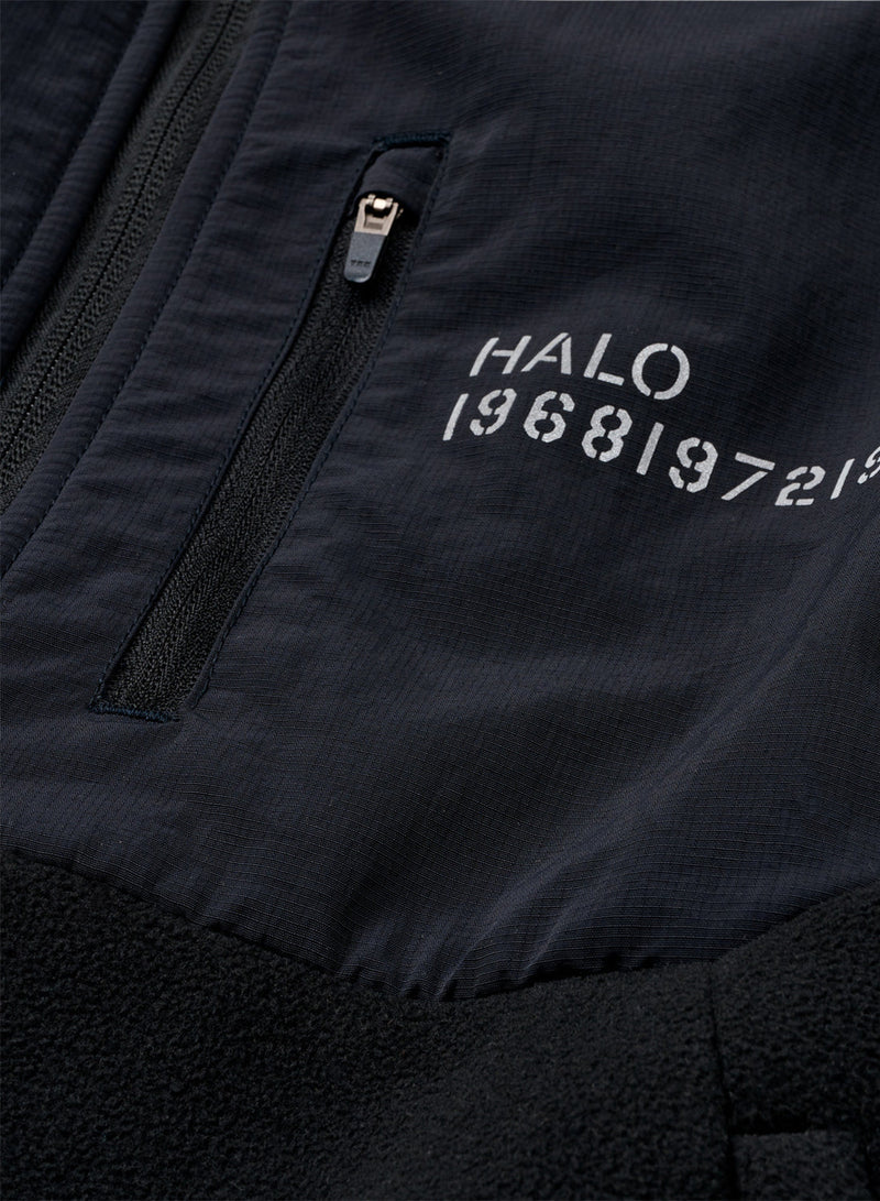 Halo Blocked Zip Fleece Black