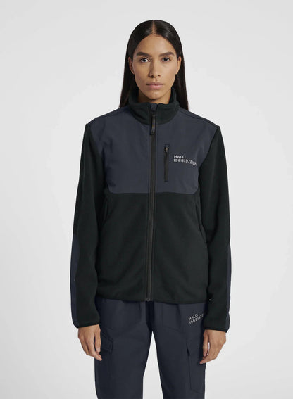 Halo - Fleece jakke - Black 2001 - Blocked Zip Fleece - Stilkompagniet.dk