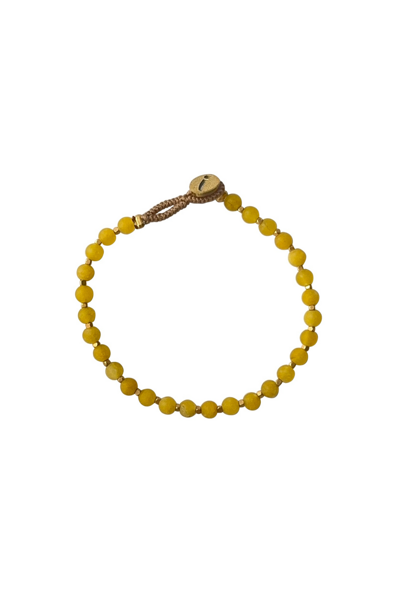 IBU Jewels - Armbånd - Yellow Jaden - Bo Round