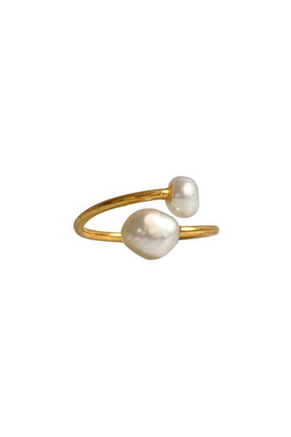 IBU Jewels  - Ring - Guld - Double Pearl RL