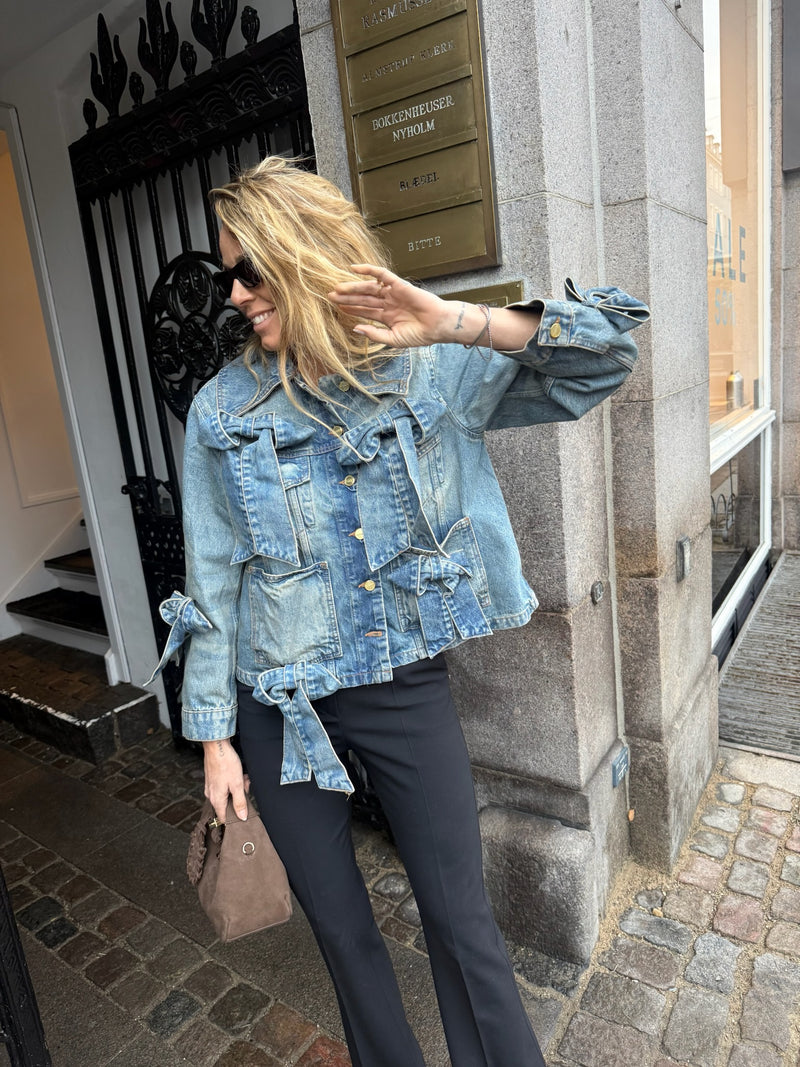 Ganni - Jakke - Denim Bow Jakke