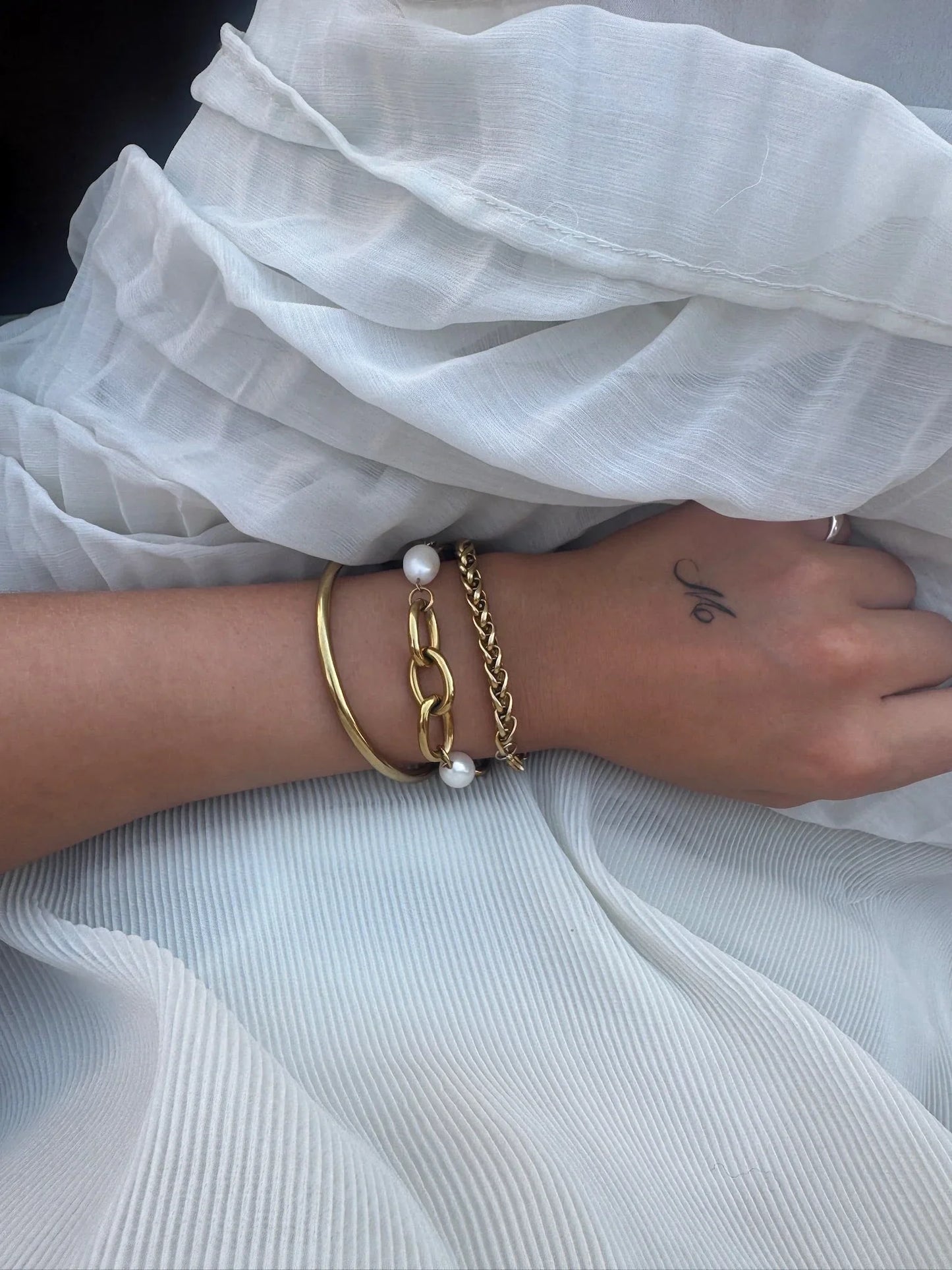 Andcopenhagen - Armbånd - 18 karat guldbelagt titanium steel - Bangle - Nanna