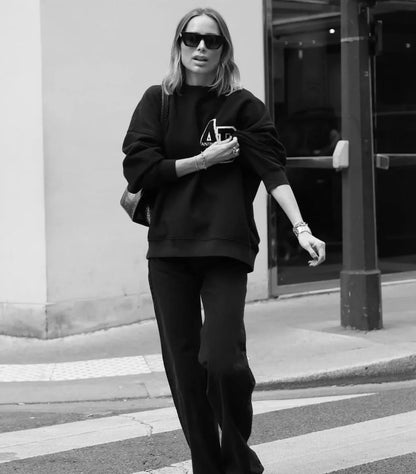 Anine Bing - Sweatshirt - Black - Miles Letterman