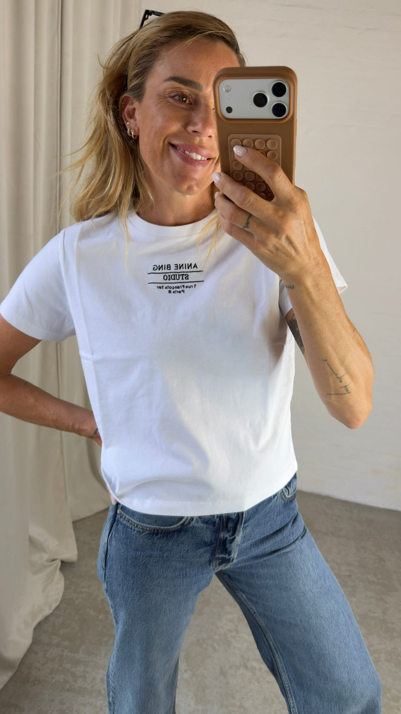 Anine Bing - T-shirt - White - Shelley Tee Studio