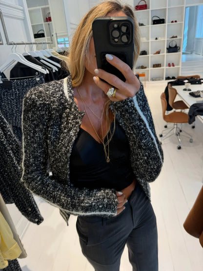 IRO - Cardigan - Sort/grå - Saphira Tweet