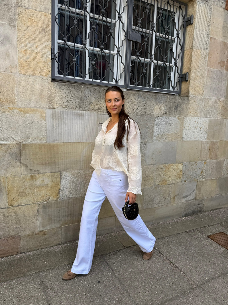 My Essential Wardrobe - Jeans - Bright White - Louis 157 High Wide