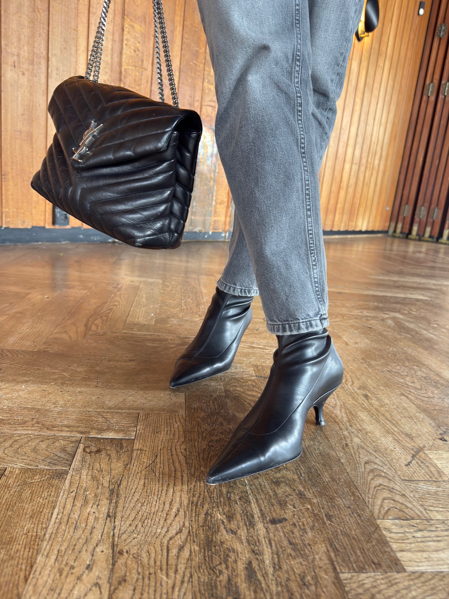 Gia Borghini - Stillet støvle - Black - Mia