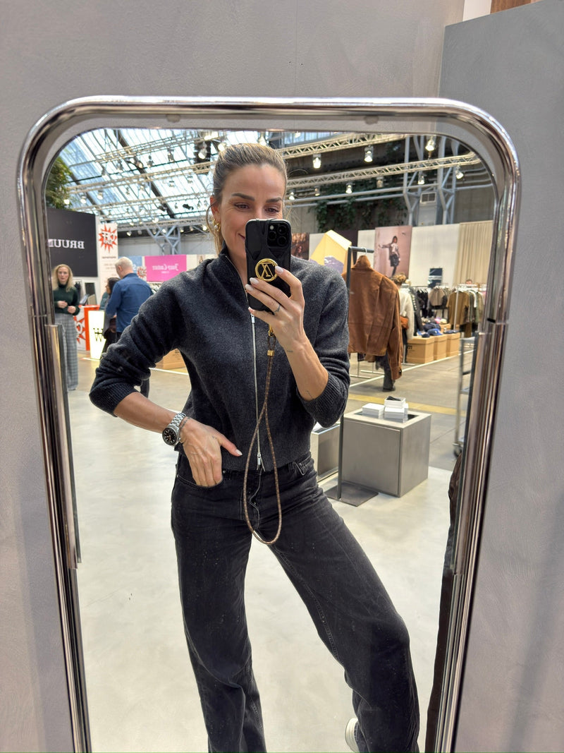 My Essential Wardrobe - Cardigan - Dark Grey Melange - Tracy