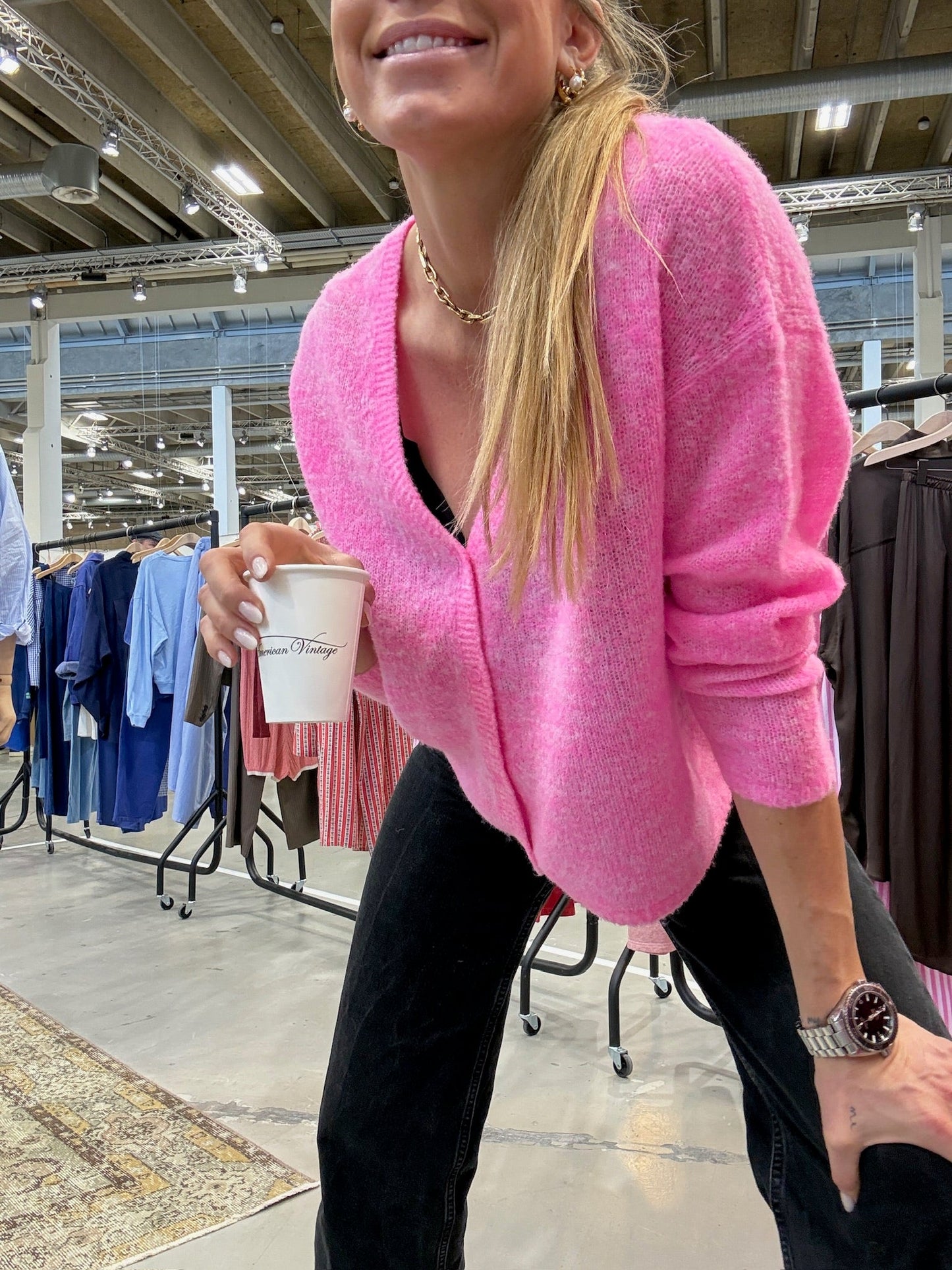 American Vintage - Cardigan - Pink - Nuggy