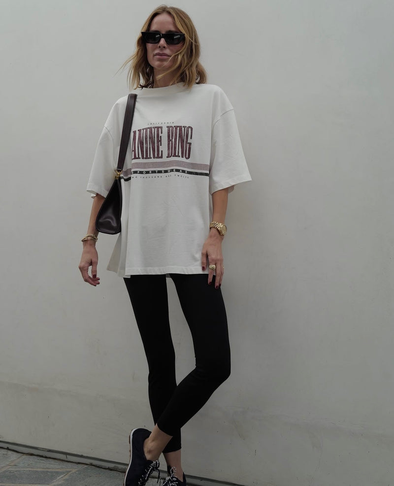 Anine Bing - T-shirt - White - Nell Tee Sport