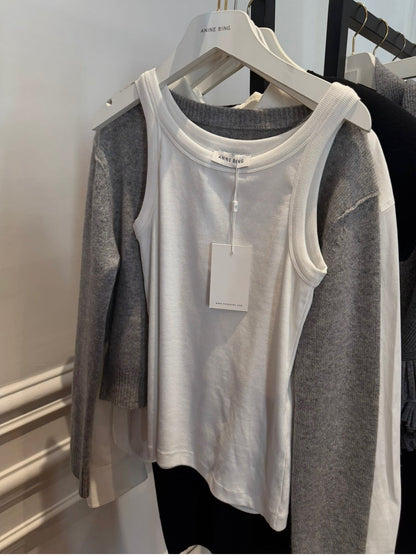 Anine Bing - Top - Hvid - Sixtine Tank Top