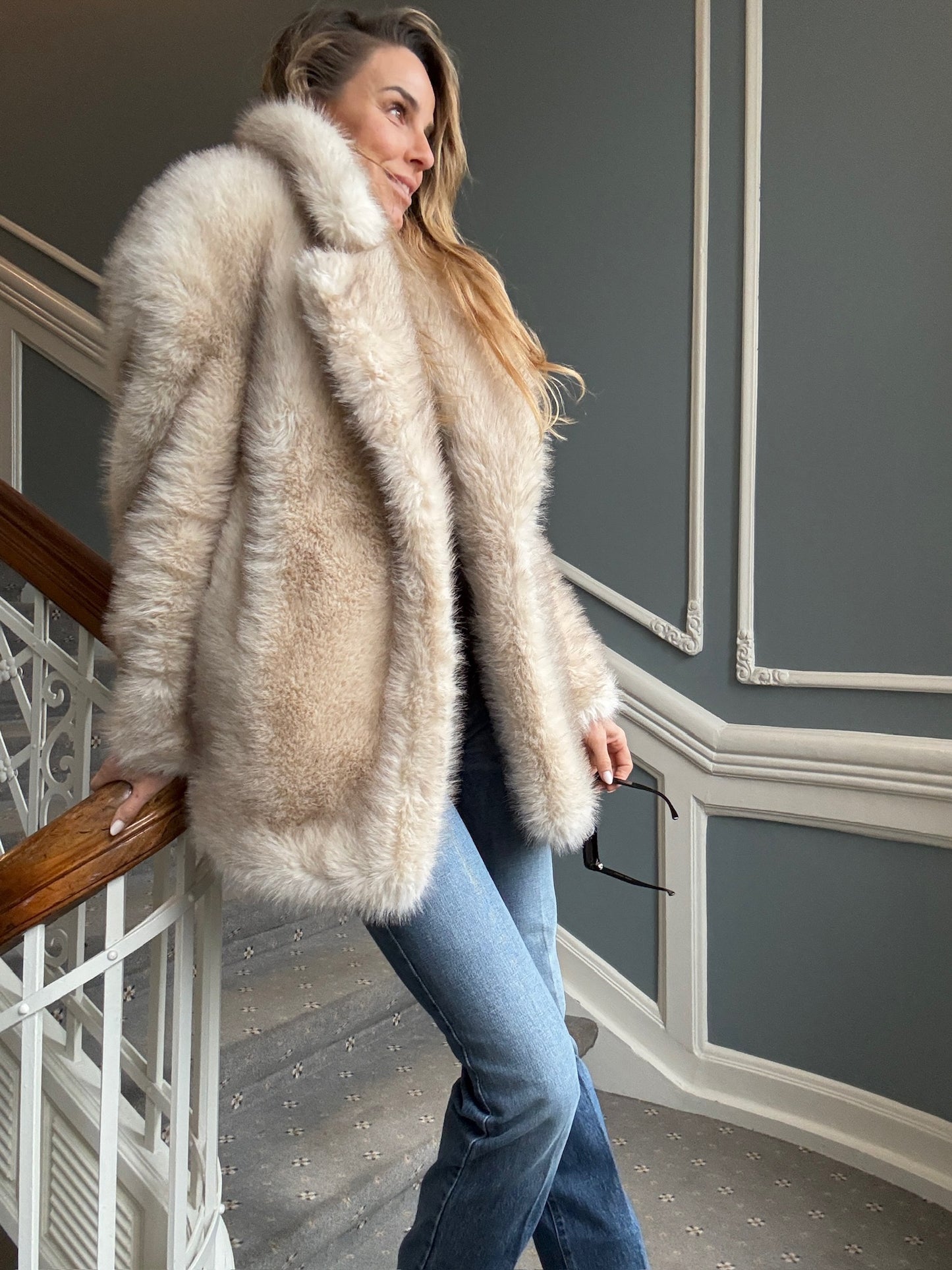 Sportmax - Pels Jakke - Beige - Rosaria