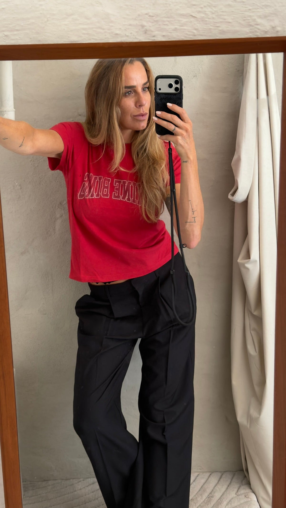 Anine Bing - T-shirt - Tango Red - Shelley Tee