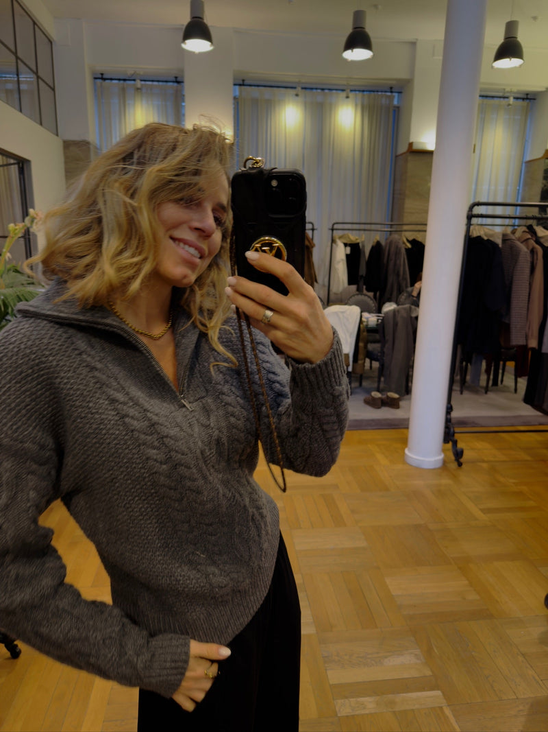 The Garment - Sweater - Grey Melange - Como Zip