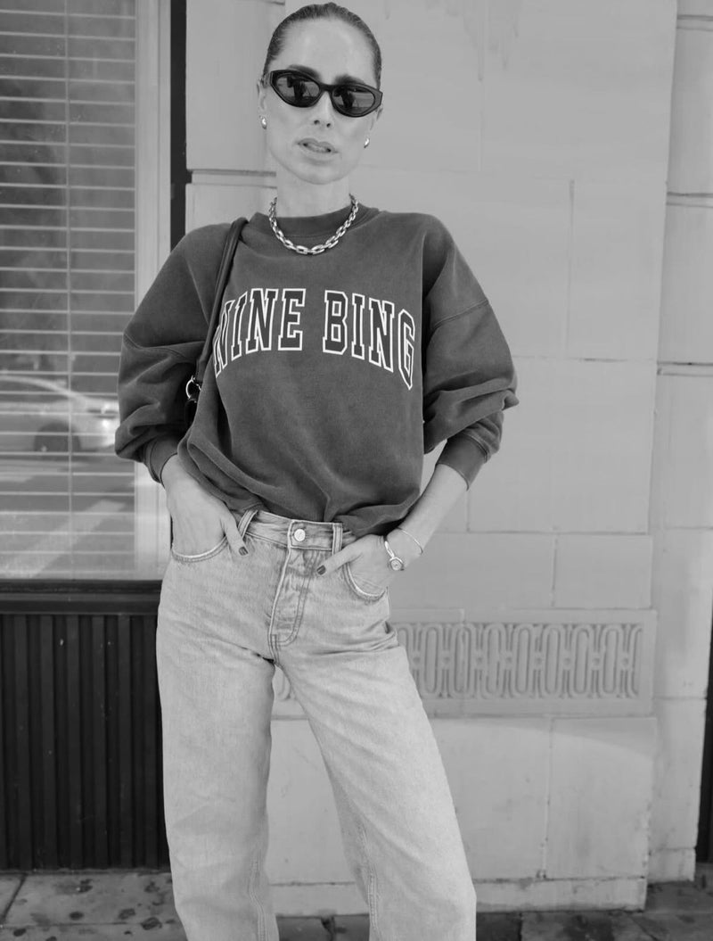 Anine Bing - Sweatshirt - Washed Black - Miles New Classic