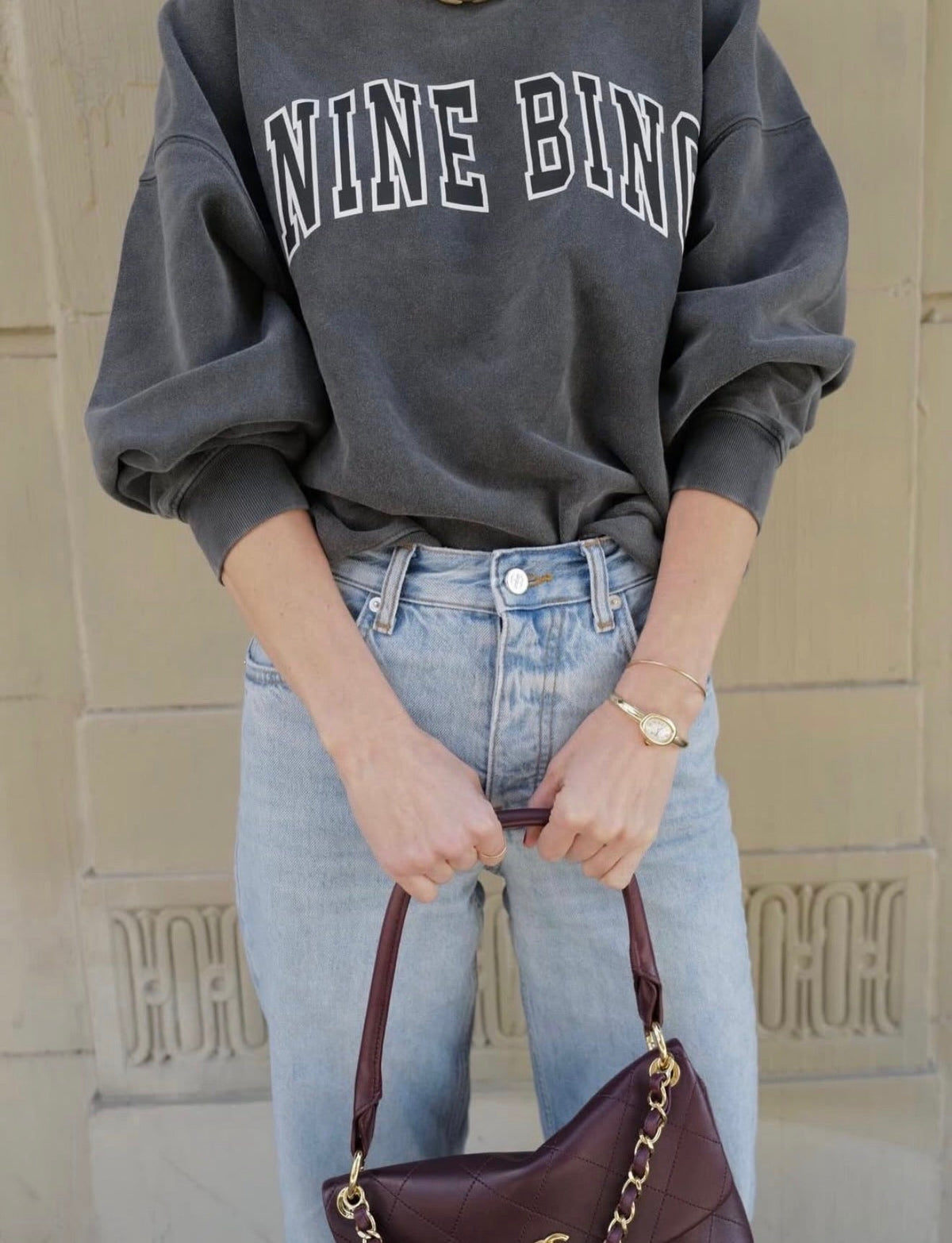 Anine Bing - Sweatshirt - Washed Black - Miles New Classic