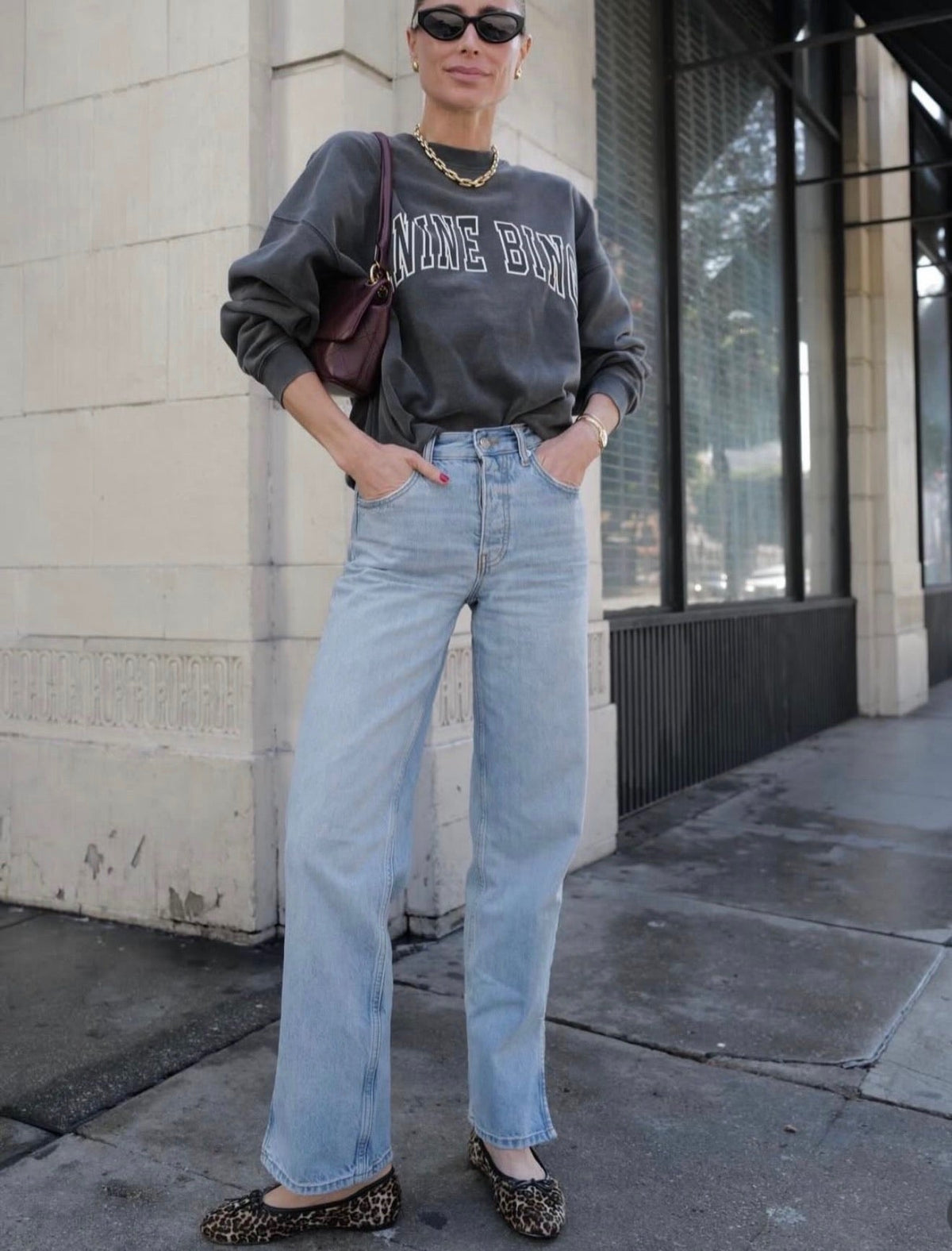 Anine Bing - Sweatshirt - Washed Black - Miles New Classic