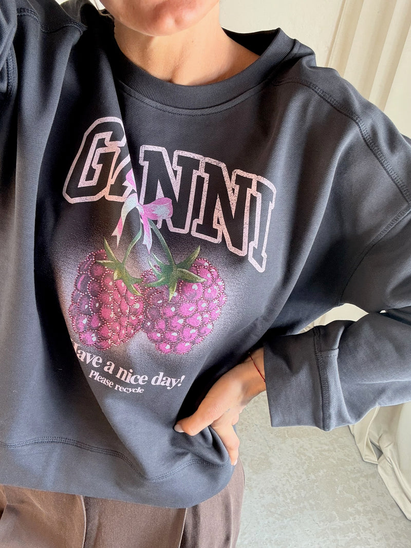 Ganni - Sweatshirt - Phantom - Rasberry