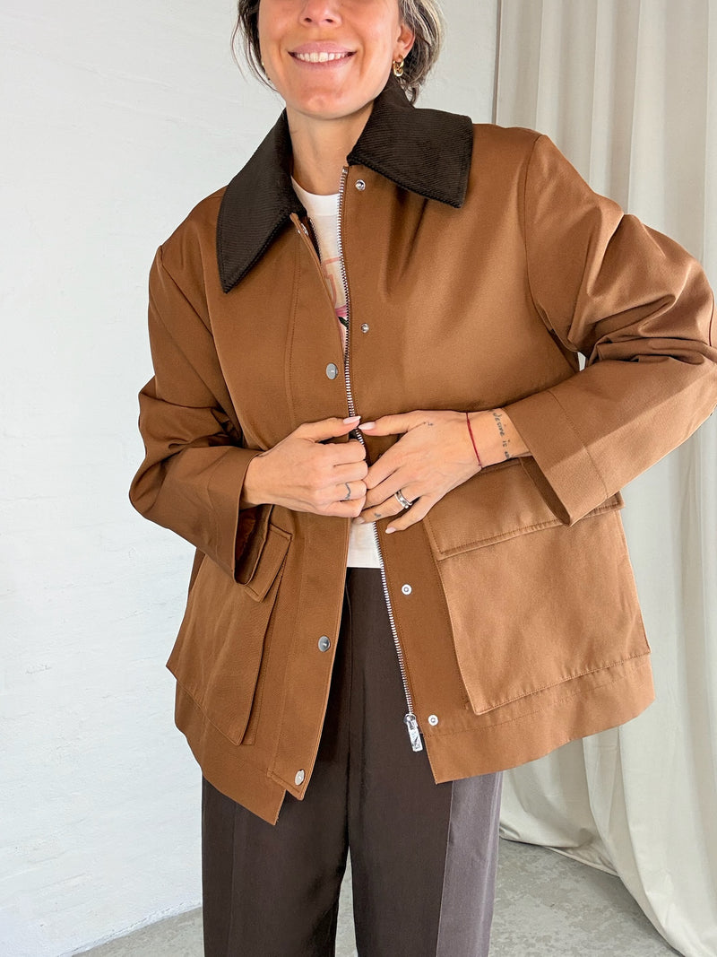 Ganni - Jakke - Cinnamon Swirl - Heavy Twill Jacket