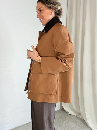 Ganni - Jakke - Cinnamon Swirl - Heavy Twill Jacket
