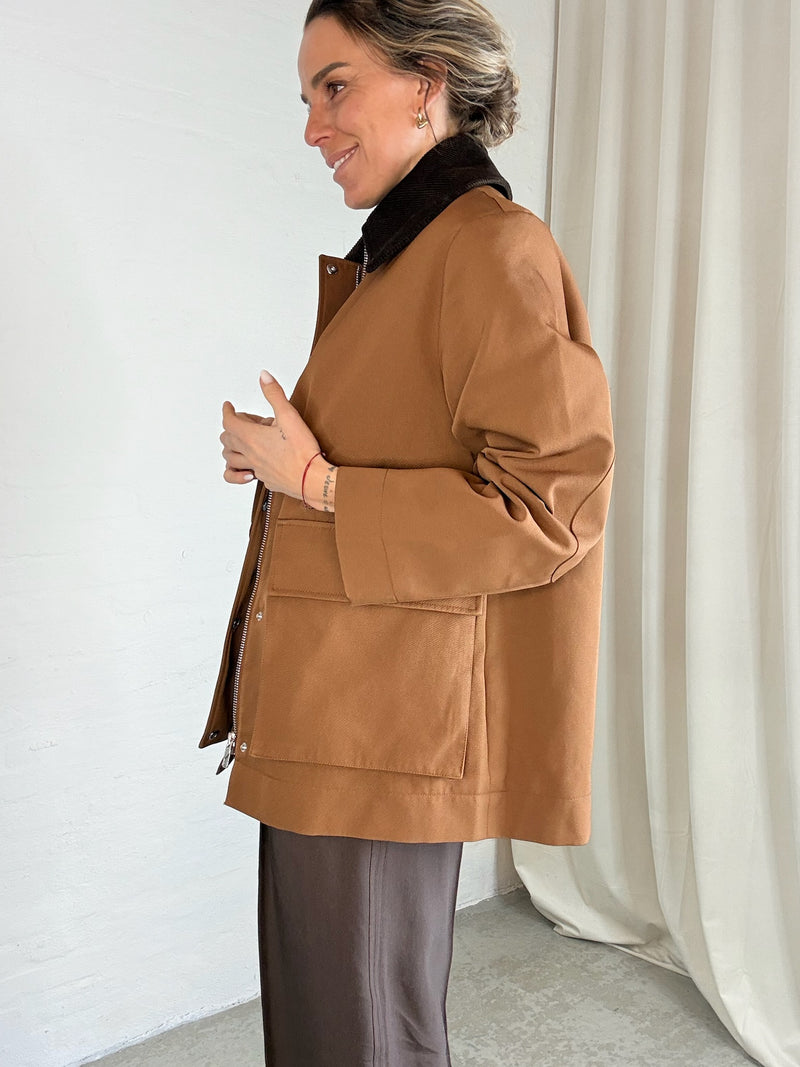 Ganni - Jakke - Cinnamon Swirl - Heavy Twill Jacket