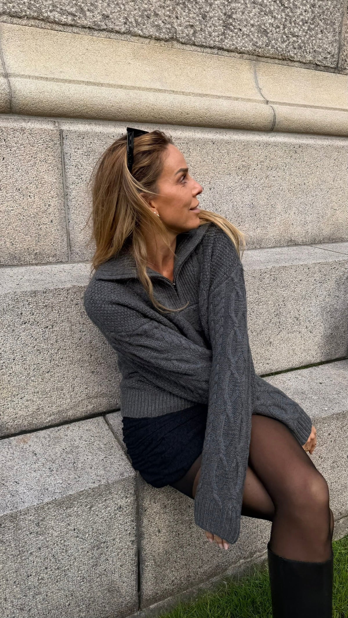 The Garment - Sweater - Grey Melange - Como Zip