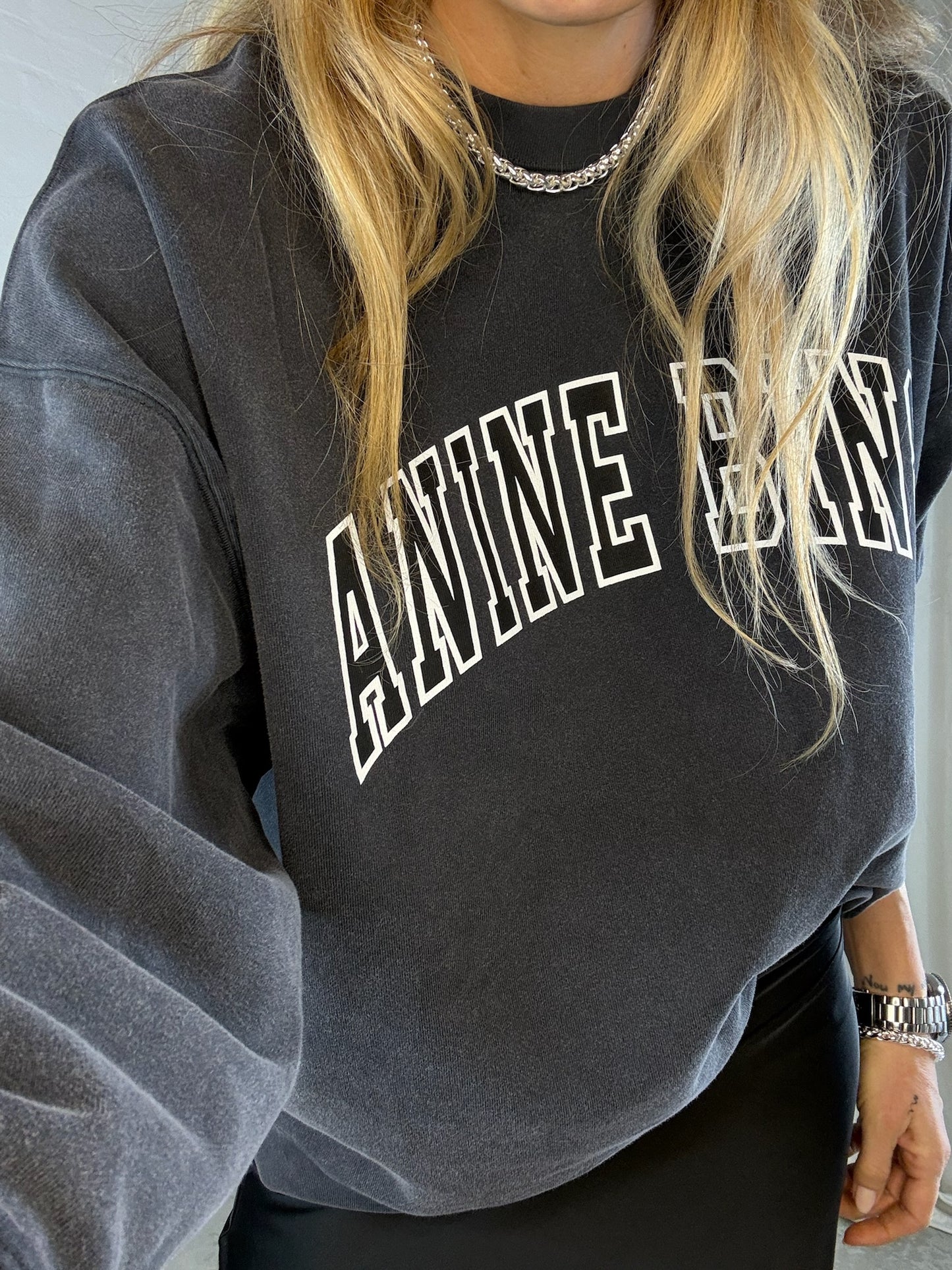 Anine Bing - Sweatshirt - Washed Black - Miles New Classic