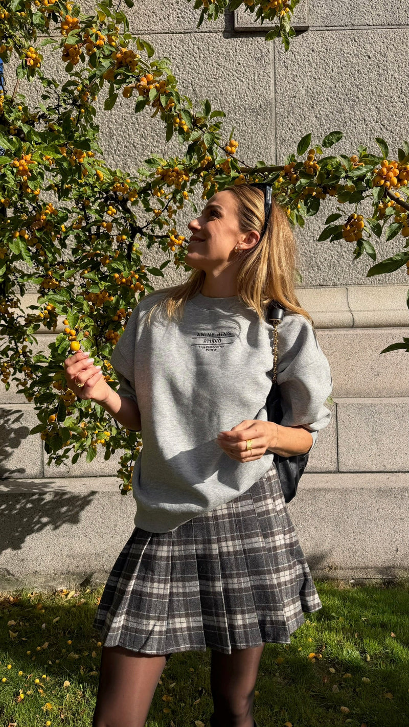 Anine Bing - Sweatshirt - Heather Grey - Miles Sweatshirt Studio