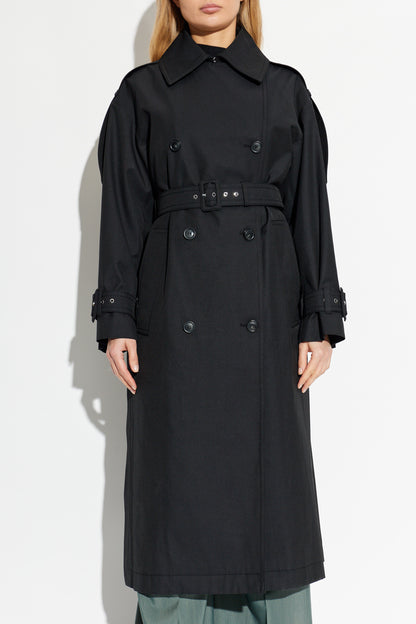 Sportmax - Trenchcoat - Sort - Gocce