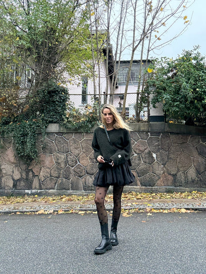 Karl Lagerfeld - Nederdel - Sort - Taffeta skirt