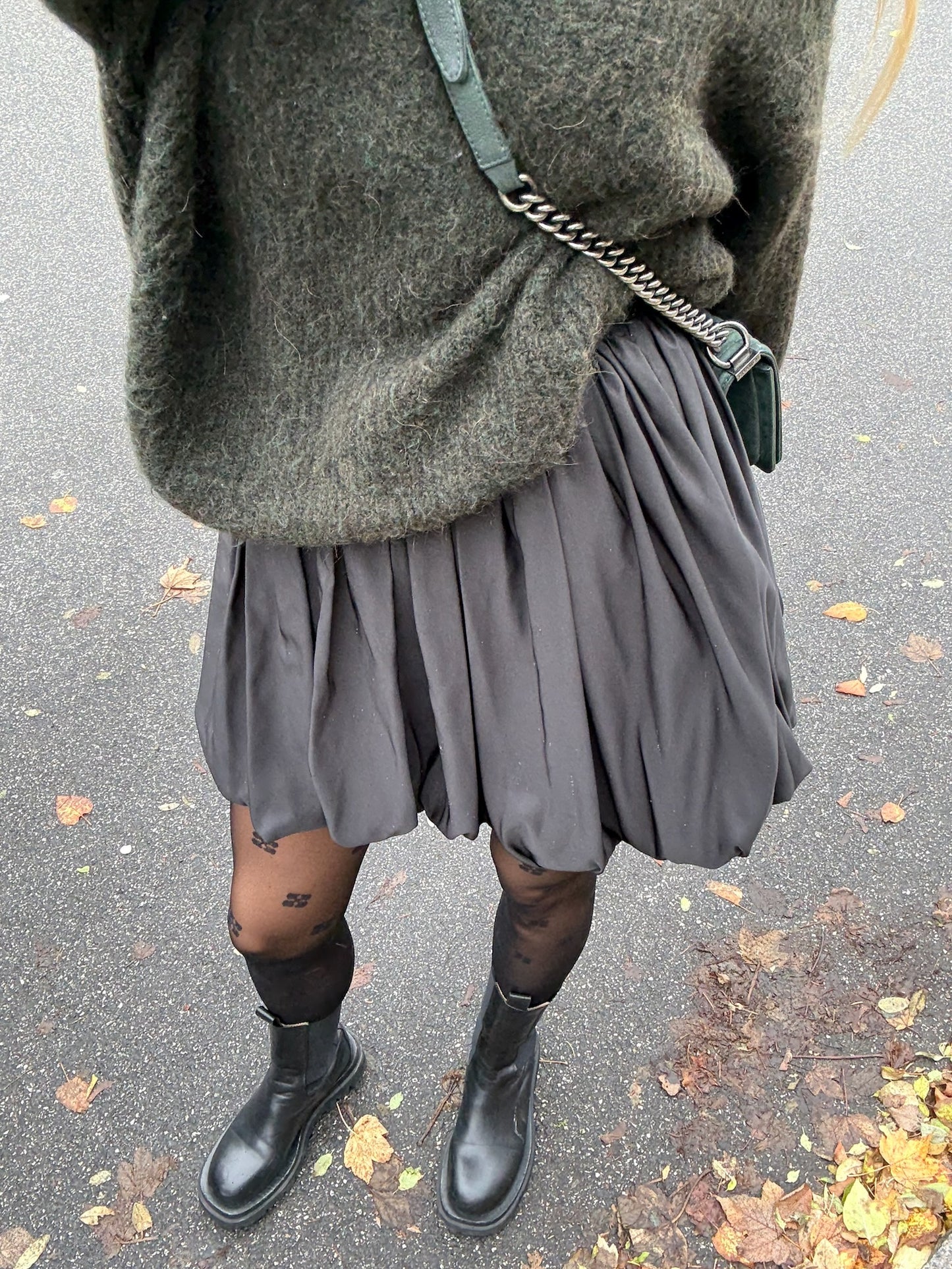 Karl Lagerfeld - Nederdel - Sort - Taffeta skirt